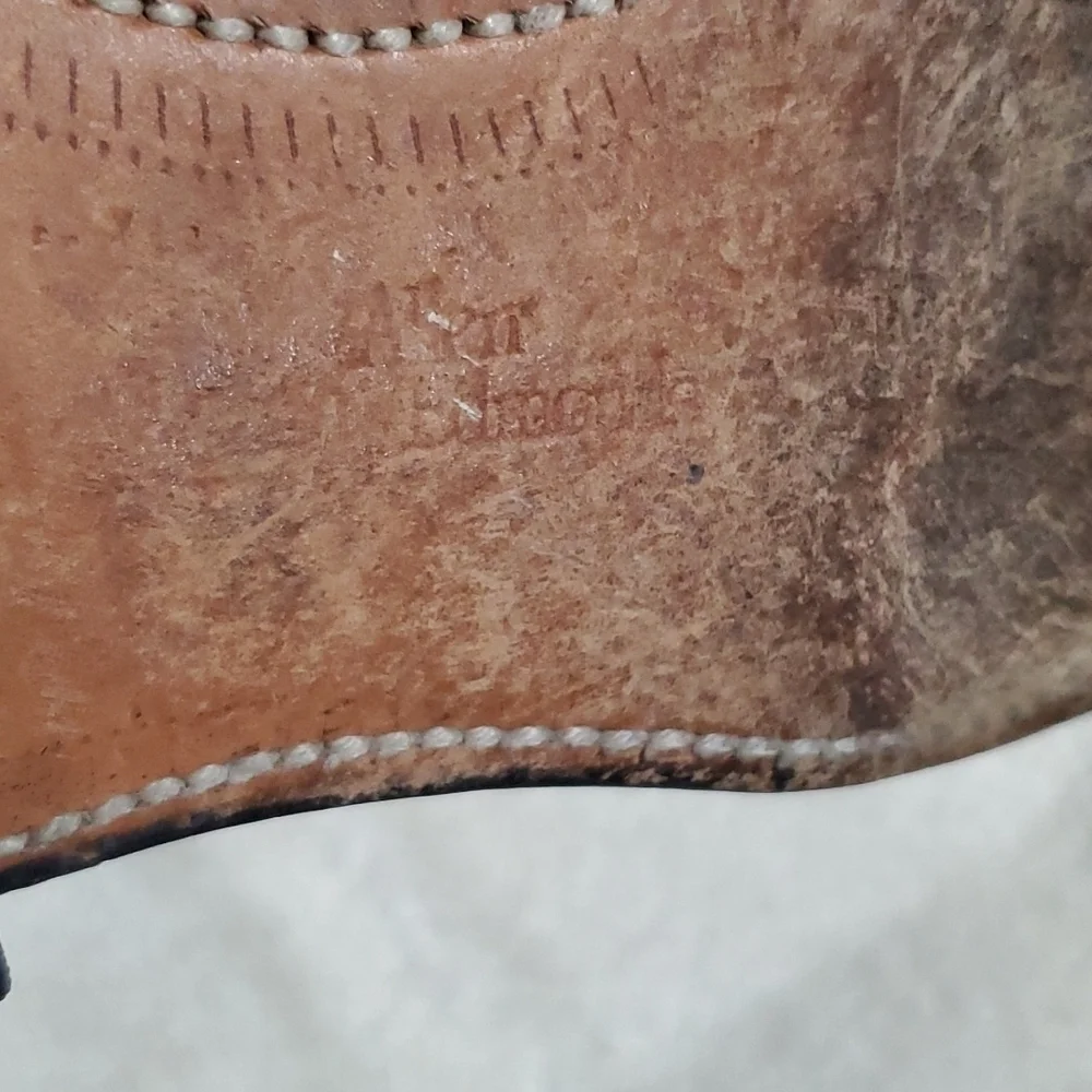Allen Edmonds Bridgeton tan leather slip on perforated loafer